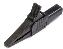ЗАЖИМ КРОКОДИЛ 32А L=83,5мм черный; в изоляторе; цена за 1 шт.Amass Nickel-Plated Brass Crocodile Clip 83.5mm CATII 1000V 