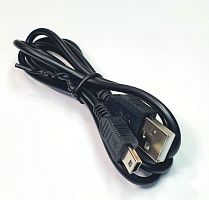 КАБЕЛЬ USB-AM / miniUSB  5 PIN (шт.) 1,0м (черный) OD=3,0мм; Кабель USB2.0 АM-- mini B 5P  1,0м D10 V3 