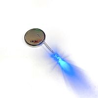 СВЕТОДИОД 3ММ СИНИЙ 6 Cd  465nm угол 20 U=3,0-3,4V длина выводов 17,5мм 3014UBC30