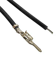 Контакт питания (штекер) на проводе L=20см (MMF-M 3.00mm AWG20 0.2m Black) Черный  (Для разъемов серии MICRO-FIT гнездо)