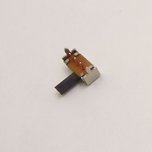 Переключатель движковый (ползунковый), 3pin, групп: 1, 2 полож., ON-ON с фиксацией, 50V 0.3A, под пайку, 8,7x4,5x4мм, L=5мм, DIP угловой, толкатель: ч фото 2