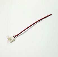 Разъем 2pin IP44 на проводе 155мм ( шир=10мм )   Соединитель для водонепрониц.св/д ленты 60-120LED шириной 10мм БЕЗ ПАЙКИ ( 2pin, 60-120LED, IP44, 10м