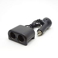 Раздвоитель гнезда прикуривателя с проводом + вольтметр In-CAR OLESSON 1641 Вх: DC12V-24V; Вых: 120W 2 гнезда (output) 12V/24V+ USB 5V 1200mA; LED инд