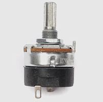 РЕЗИСТОР 2W Переменный  B20K 3pin (+2pin (5pin) с выключателем) WH138-1 W/S (24S1) D24 вал L=20мм, d=6мм, пластиковый, с накаткой, с резьбой M8