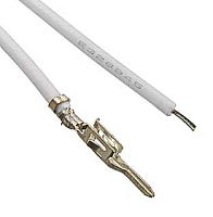 Контакт питания (штекер) на проводе L=20см (MMF-M 3.00mm AWG20 0.2m White) Белый  (Для разъемов серии MICRO-FIT гнездо)