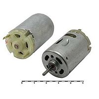 ДВИГАТЕЛЬ ЭЛЕКТРИЧЕСКИЙ DC6,0V (18.6W , реж. холост. хода -19500об/мин , 0.95A) R380-4530 (37.8 х 27.7мм цилиндрич. вал 2.3мм длина 16.4мм) жест. выво