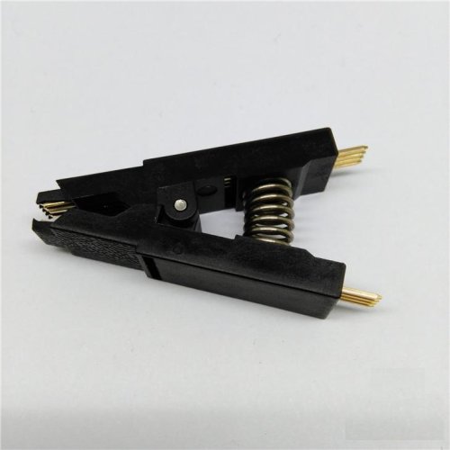 Тестовый зажим SOP8 / SOIC8 / DIP8 / 8Pin  для внутрисхемного программирования; L=50мм; Шаг штифта=1,27мм; материал:пластик, металл; фото 2