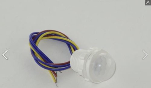 Датчик движения при малой освещенности (в темноте) врезной T-3002   AC 220V; 40W; вр.работы: 40с; 4-6м; 3лк; угол обзора 110°; круглый, d (посад.место