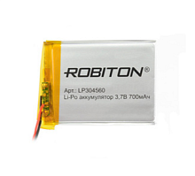 АККУМУЛЯТОР LP 303848-PCM (48х38х3,0мм) 3,7v 500mAh Li-Pol (с платой защиты- PCM),  ROBITON LP304560-PCM
