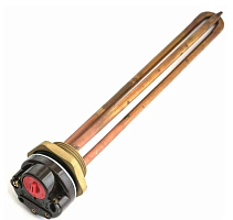 ТЭН вода 220V 1500W/ Нагревательный элемент ARISTON 1500Вт с терморег., Длина =290мм, Фланец - Резьба G1¼ (D-42мм) + термостат. без крепление под анод