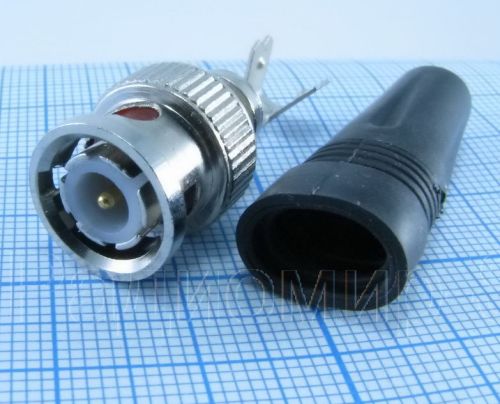 Разъем BNC ШТЕКЕР (СР50) RG58/RG59/RG6(BNC-7101) шт. пластмассовый под винт(GS-1401/BNC-CUP)  фото 3