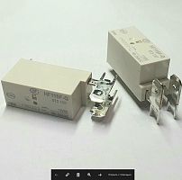 Реле э/м DC12V 20A 6pin, пайка (PCB), Контакты: 1гр. на замыкание (1А)+2pin под клеммы (20A/; 20A/250VAC) 41x12,7x15,7мм (HONGFA HF115F-Q/ 012-1HT)
