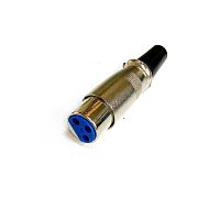 ГНЕЗДО CANON (разьём XLR) 3PIN на кабель с хомутом (70мм) МЕТАЛЛ (JD-358/AUB-71 107597