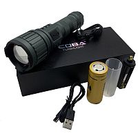 Фонарь св/диодный "СОВА CB-G65 H-3136-PM30 2TG POWERBANK" 2*LED на диоде TG; Корпус: анод.алюм; Дальн: до 1000м; 10 реж работы; холодн и тепл свет