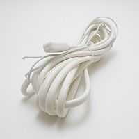 ТЭН дренажный гибкий 120W (греющий кабель) d- 6.5мм L=3м 220V AC, (греющий кабель, дренажный), белый цвет