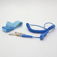 Антистатический браслет ZD-152/ HT-611-6  Сопротивление: 1MOm; регулир.размера; витой провод (1,5м) ; разъемное соединение браслета с проводом; штек: 
