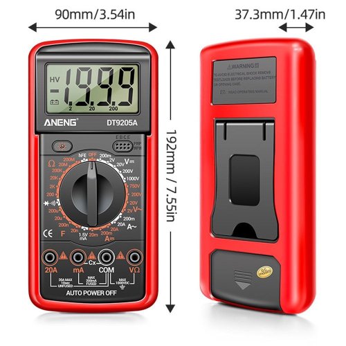 Мультиметр цифровой Aneng DT9205A фото 4