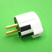 Вилка электрическая (штепсельная) с заземлением "В16-001" 16А 250V; латунь; без трубки    
