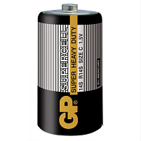 БАТАРЕЙКА R14 ("C") 1,5v Солевая GP Supercell  Shrink 2 Heavy Duty   ( LR14, MN1400, 343 )