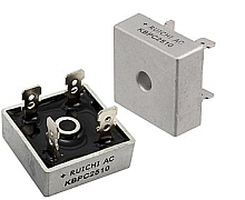 MOST 25A, 1200V (1000V) (KBPC2512/BR2512/KBPC2510/BR2510/MB2510) (KBPC2510=1000V) под клеммы квадрат (27мм х 27мм х10мм)