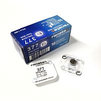 БАТАРЕЙКА 377 SR626SW <RENATA> (SR626, SR66, G04, AG4) 1,55V 24mA,  (BL-1), Silver Oxide (Серебряно-Цинковая) ( 0% Mercury ); дисковая: 6,8х2,6мм