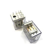 Реле э/м DC12V 5A 11pin, пайка (PCB), Контакты: 3 перекл.группы (3С) (30VDC/5A; 240VAC/5A) 26x20x34мм (HE LI SHUN HLS-4453(18F-3))