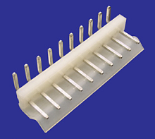 Разъем MPW-10R 10pin шаг-5.08мм разъем питания штыревой открытый УГЛОВОЙ 50х9х12мм ( на плату, вертикальный) (ответная часть MHU-10)