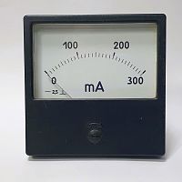 МИЛЛИАМПЕРМЕТР ЩИТОВОЙ стрелочный DC0-300мА  ( 1,5–2,5) 80х80 (-5,0)  СССР (08.1988)   М42300
