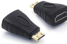 ПЕРЕХОДНИК HDMI ГНЕЗДО на miniHDMI штекер Gold пластик (miniHDMI to HDMI) (ML-A-013/HDMI F to MiniHDMI M) (5-896G/17-6801)