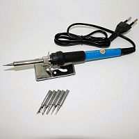 ПАЯЛЬНИК  60W  220V  ELEMENT-605+НАБОР жал (5штук)  С регулир.t-ры (200-450C)  Регулятор темп. на ручке; сменное жало; +подставка для паяльника; Керам