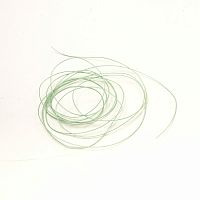 ПРОВОД ПОСЕРЕБРЕННЫЙ МНОГОЖИЛЬНЫЙ (Миниатюрный)  7 х 0,05мм (до 150V) Зеленый, OD 0.27мм; в тефлоновой изоляции