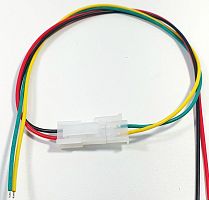Разъем питания низковольт  2pin шаг 4.2мм КОМПЛЕКТ (MINI-FIT) (MX5557/MX5559) с проводами 20 AWG(0.5 кв.мм) (штыревая часть MF-2x1F/6х10х20мм wire 0.3