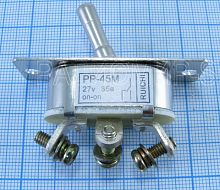 Тумблер, 3pin, ON-ON, 27V 35A, под винт (ПП-45М, PP-45M, аналог)