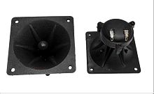 ДИНАМИК ВЧ 87х87ММ 3" 4-8 Om " TE-01"(аналог Motorola) Рупорный ПЬЕЗО TWEETER; МАХ 150W, 5-20kHz, 91дБ,  Посад. место-72мм/Высота-68мм/Крепление 100мм