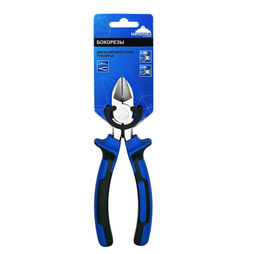 Бокорезы 180мм 6,5" VERTEXTOOLS ПРОФИ кованая сталь: 45CRV;  режущие закаленные кромки: 53 HRC.двухкомпонентная рукоять, маслобензостойкие; 0036-180 К