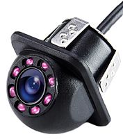 ВИДЕОкамера АВТОМОБИЛЬНАЯ W04 NTSC/PAL с ИК (IR) подсветкой - 8LED, с парковочной разметкой/Заднего вида (зеркальная) d объектива=10мм; Угол обз/-170°