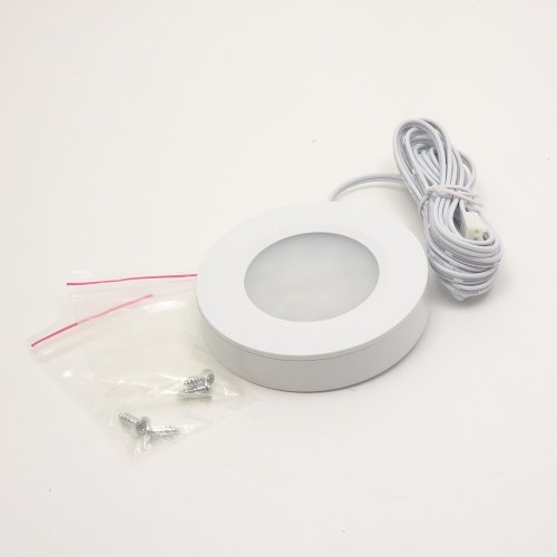 Светодиодный светильник накладной круглый универсальный 12V/3W/6000K SMD 2835 - 15шт.,Ø70мм*15мм, белый.