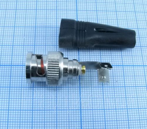 Разъем BNC ШТЕКЕР (СР50) RG58/RG59/RG6(BNC-7101) шт. пластмассовый под винт(GS-1401/BNC-CUP)  фото 2