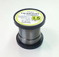 ПРИПОЙ  1,5 мм  100 гр. (+-20г.)( Катушка ) ПОС-61 с каниф. 61/39  ( трубка ) SoftSolders 