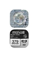 БАТАРЕЙКА 379 SR521SW <MAXELL> (AG0) 1.55V Silver Oxide (серебряно-цинковая) <Дисковая> (5,8х2,2мм)  Без ртути  (BL-1) 