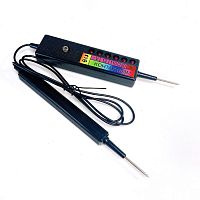 Пробник электрика универс. КОНТАКТ-53М  Свето-Звуковая индик.  Диап.измер: 12V/110V/220V/380V; R (max) =10000Om; вр.работы после зарядки: 24ч; кол-во 